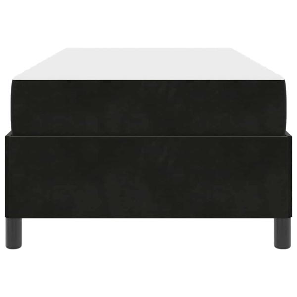 Bettgestell Schwarz und Weiß und Schwarz 90 x 200 cm Samt