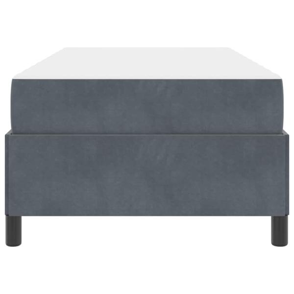 Bettgestell Sonstiges Dunkelgrau und Weiß 100 x 200 cm Samt