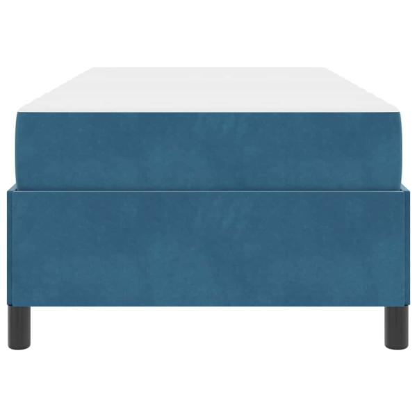 Bettgestell Sonstiges Dunkelblau und Weiß 100 x 200 cm Samt