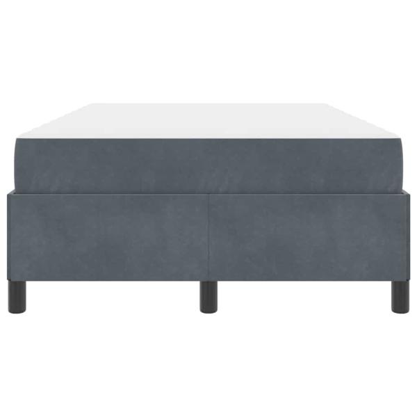 Bettgestell Sonstiges Dunkelgrau und Weiß 120 x 190 cm Samt