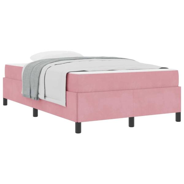 Bettgestell Sonstiges Rosa und Weiß 120 x 200 cm Samt