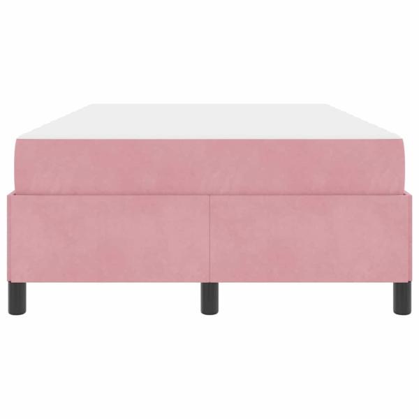 Bettgestell Sonstiges Rosa und Weiß 120 x 200 cm Samt