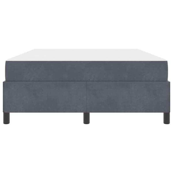 Bettgestell Sonstiges Weiß und Hellgrau 140 x 190 cm Samt