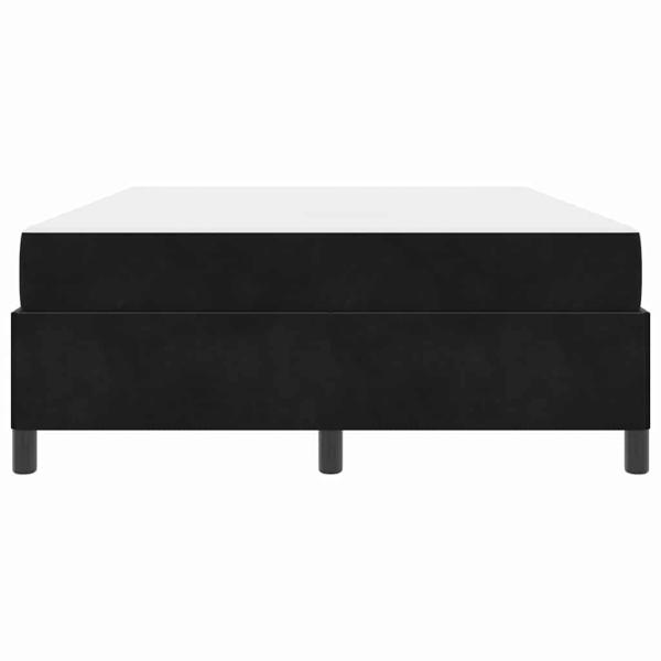 Bettgestell Schwarz und Weiß und Schwarz 140 x 190 cm Samt