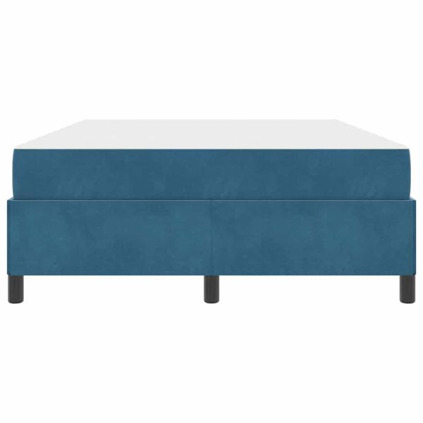 Bettgestell Sonstiges Dunkelblau und Weiß 140 x 190 cm Samt