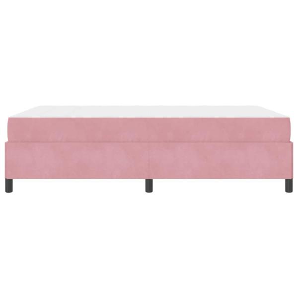 Bettgestell Sonstiges Rosa und Weiß 140 x 190 cm Samt