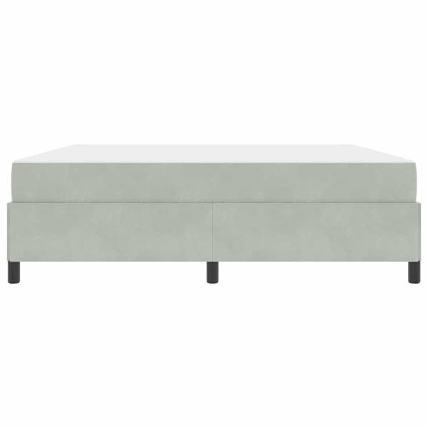 Bettgestell Sonstiges Weiß und Hellgrau 180 x 200 cm Samt