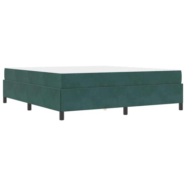 Bettgestell Sonstiges Dunkelgrün und Weiß 180 x 200 cm Samt