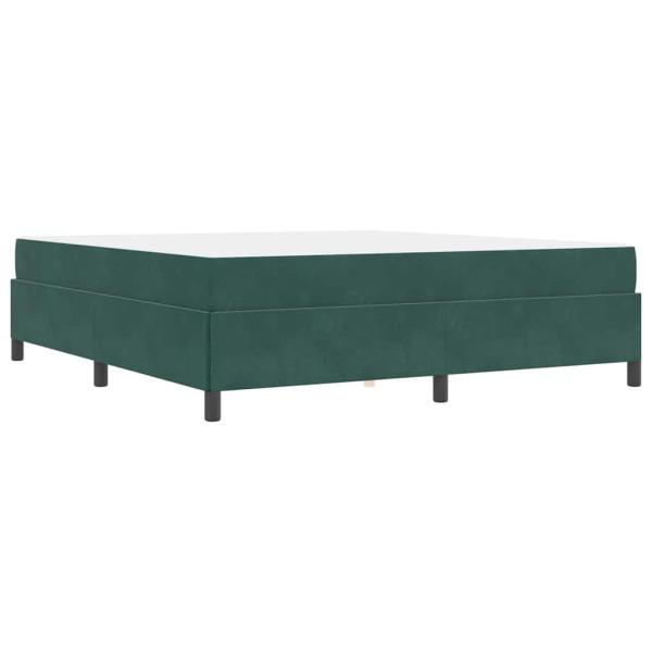 Bettgestell Sonstiges Dunkelgrün und Weiß 180 x 200 cm Samt