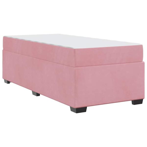 Bettgestell mit Matratze Sonstiges Rosa 80 x 200 cm Samt