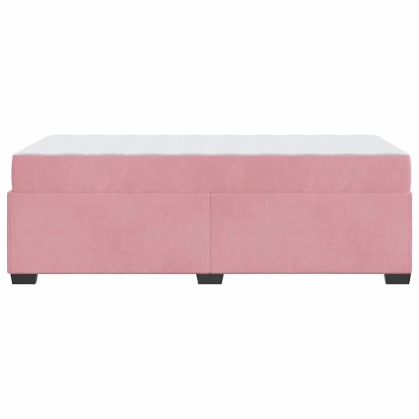 Bettrahmen mit Matratze Rosa 80 x 200 cm Stoff