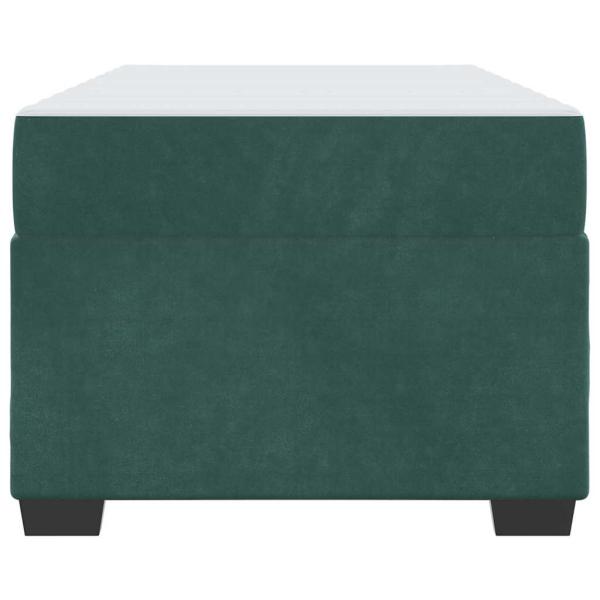Bettgestell mit Matratze Sonstiges Dunkelgrün 90 x 190 cm Samt