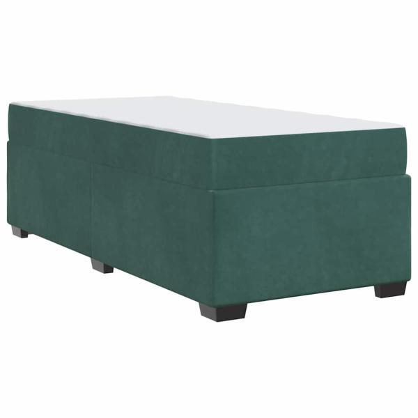 Bettgestell mit Matratze Sonstiges Dunkelgrün 90 x 190 cm Samt