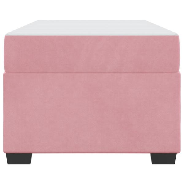Bettgestell mit Matratze Sonstiges Rosa 90 x 190 cm Samt
