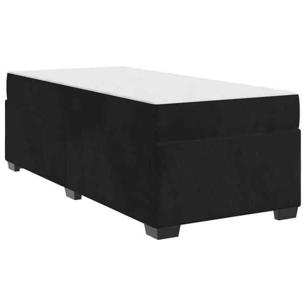 Bettgestell mit Matratze Sonstiges Schwarz 90 x 200 cm Samt