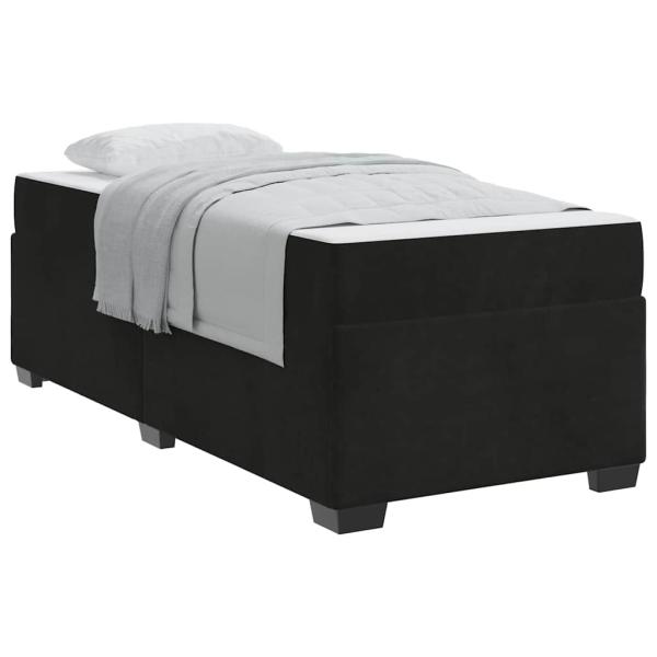 Bettgestell mit Matratze Sonstiges Schwarz 90 x 200 cm Samt