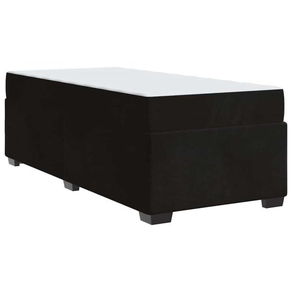 Bettgestell mit Matratze Sonstiges Schwarz 90 x 200 cm Samt