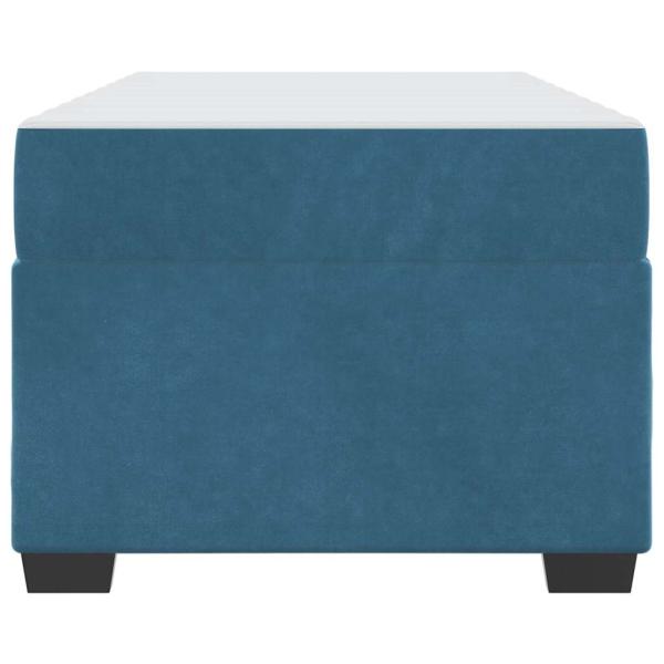 Bettgestell mit Matratze Sonstiges Dunkelblau 90 x 200 cm Samt