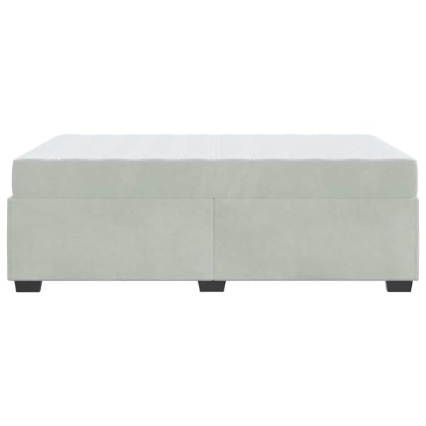 Bettgestell mit Matratze Sonstiges Hellgrau 120 x 200 cm Samt