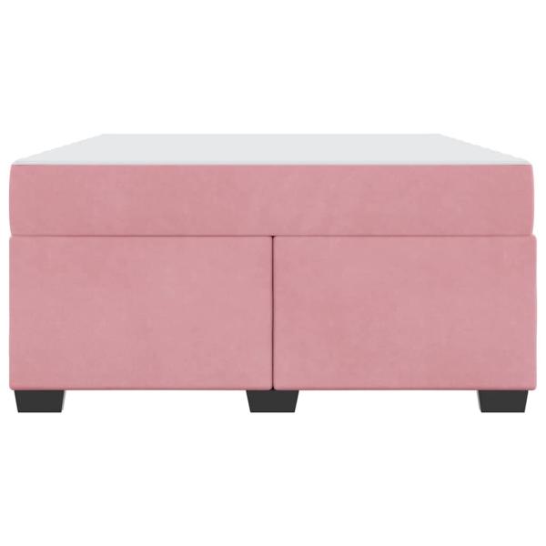 Bettgestell mit Matratze Sonstiges Rosa 160 x 200 cm Samt