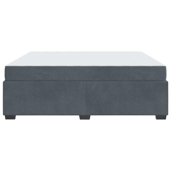 Bettgestell mit Matratze Sonstiges Dunkelgrau 180 x 200 cm Samt