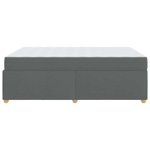 Bettgestell mit Matratze Dunkelgrau 140 x 200 cm Stoff
