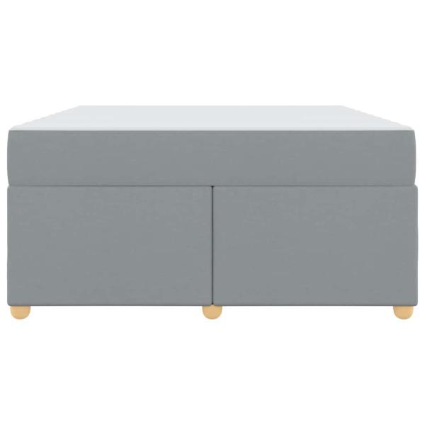 Bettgestell mit Matratze Sonstiges Hellgrau 160 x 200 cm Stoff