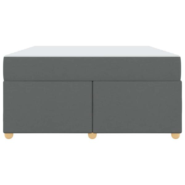 Bettgestell mit Matratze Dunkelgrau 160 x 200 cm Stoff