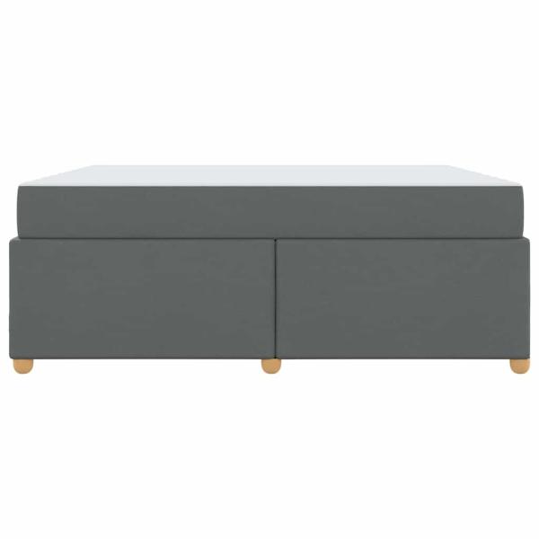 Bettgestell mit Matratze Dunkelgrau 180 x 200 cm Stoff