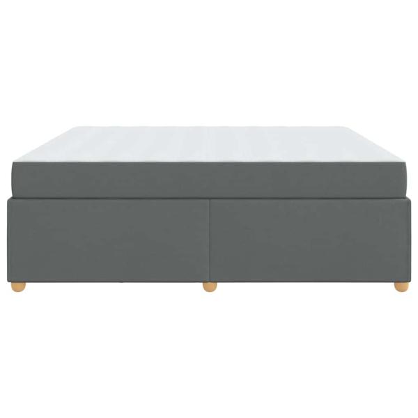 Bettgestell mit Matratze Dunkelgrau 180 x 200 cm Stoff