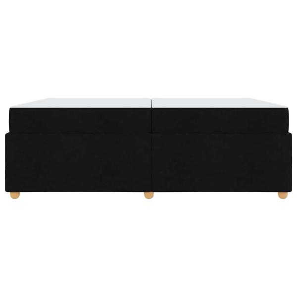 Bettgestell mit Matratze Sonstiges Schwarz 200 x 200 cm Stoff