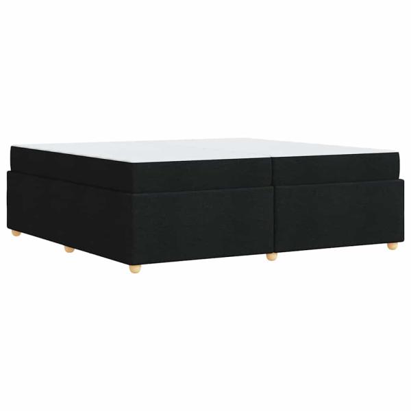 Bettgestell mit Matratze Sonstiges Schwarz 200 x 200 cm Stoff