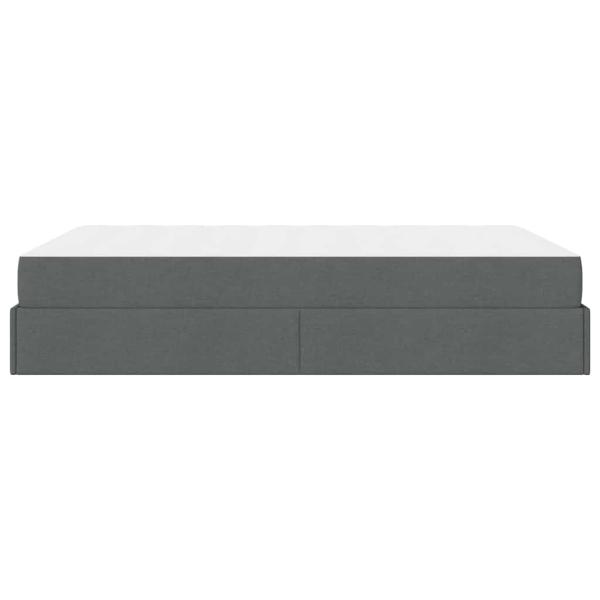 Bettgestell Sonstiges mit Speicher Dunkelgrau 160 x 200 cm Stoff