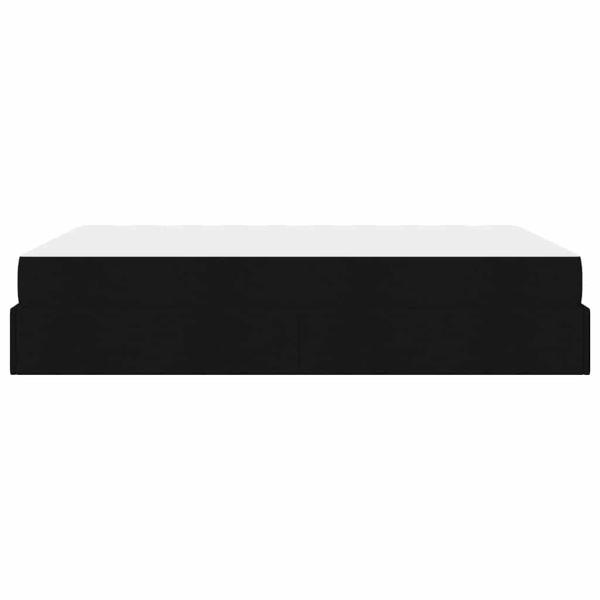 Bettgestell Sonstiges mit Speicher Schwarz 160 x 200 cm Stoff