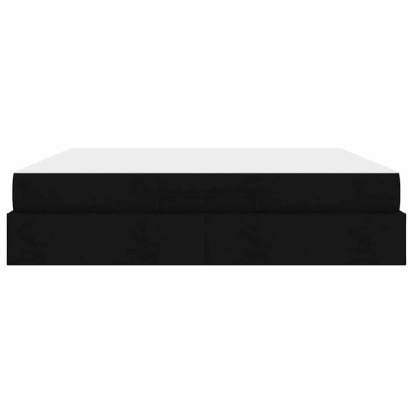 Bettgestell Sonstiges mit Speicher Schwarz 180 x 200 cm Stoff