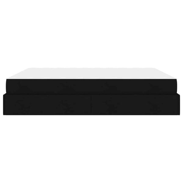 Bettgestell Sonstiges mit Speicher Schwarz 180 x 200 cm Stoff