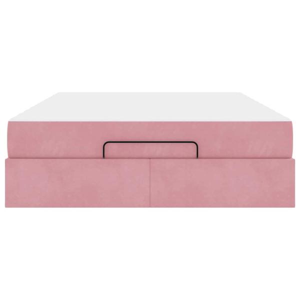 Bettgestell Sonstiges Rosa 140 x 200 cm Samt