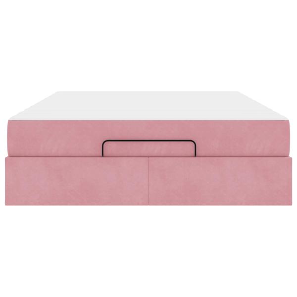 Bettgestell Sonstiges Rosa 160 x 200 cm Samt