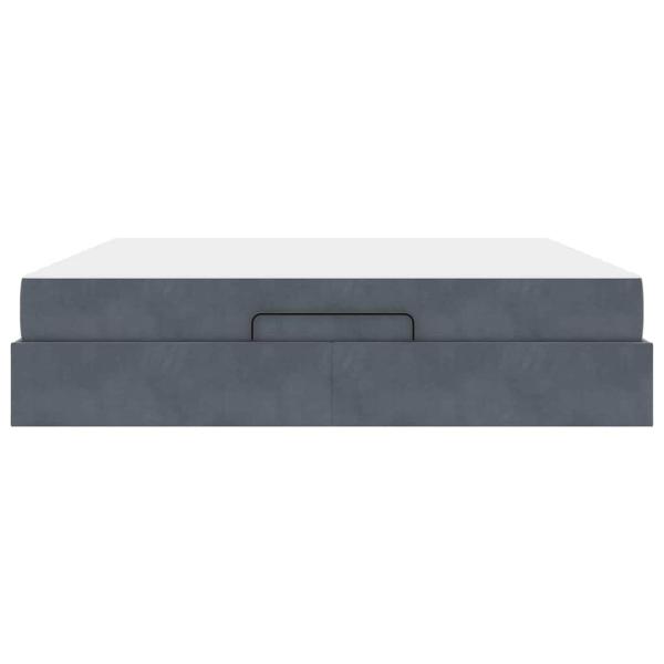 Bettgestell Sonstiges Dunkelgrau 180 x 200 cm Samt
