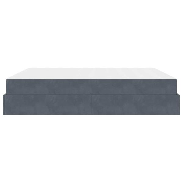 Bettgestell Sonstiges Dunkelgrau 180 x 200 cm Samt
