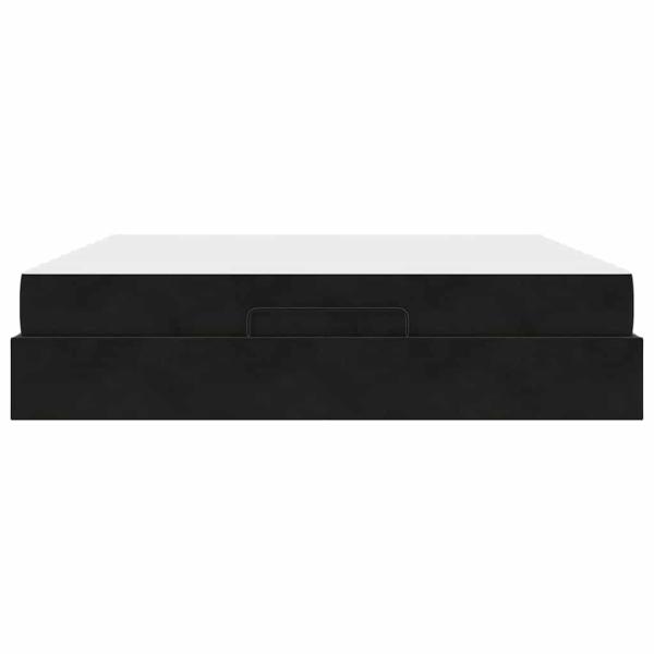 Bettgestell Sonstiges Dunkelgrün und Weiß 180 x 200 cm Samt