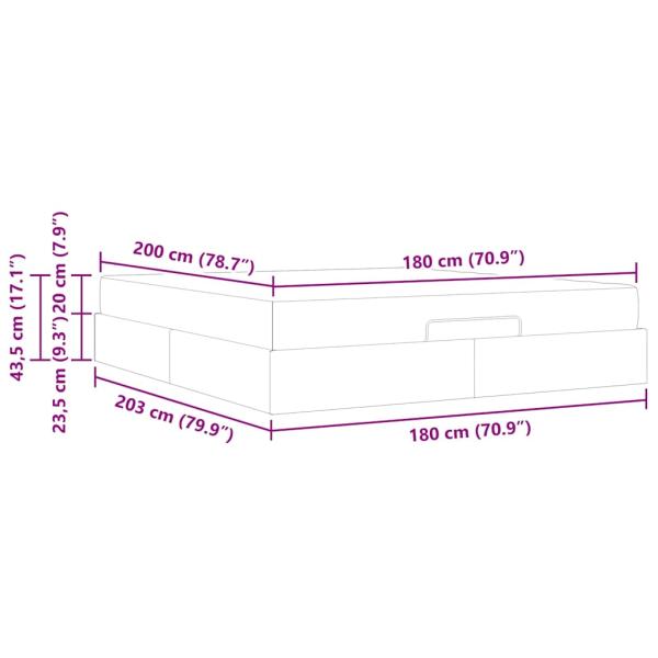 Bettgestell Sonstiges Blau 180 x 200 cm Samt