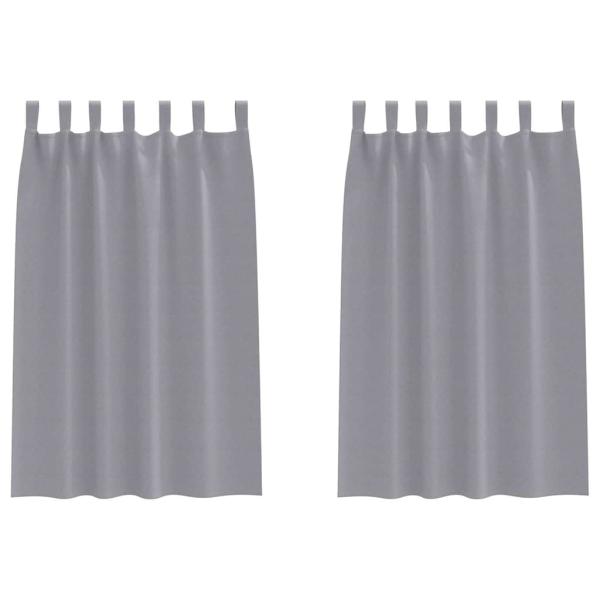 Verdunkelungsvorhänge 2 pcs Hellgrau 175 x 140 cm Polyester