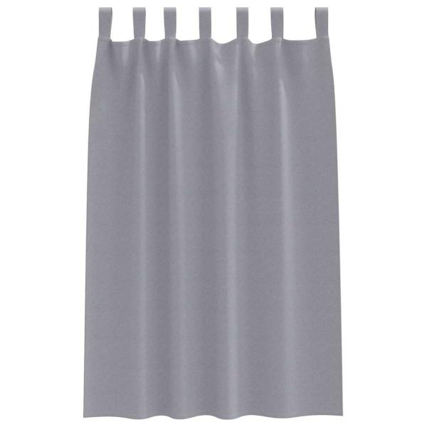 Verdunkelungsvorhänge 2 pcs Hellgrau 175 x 140 cm Polyester