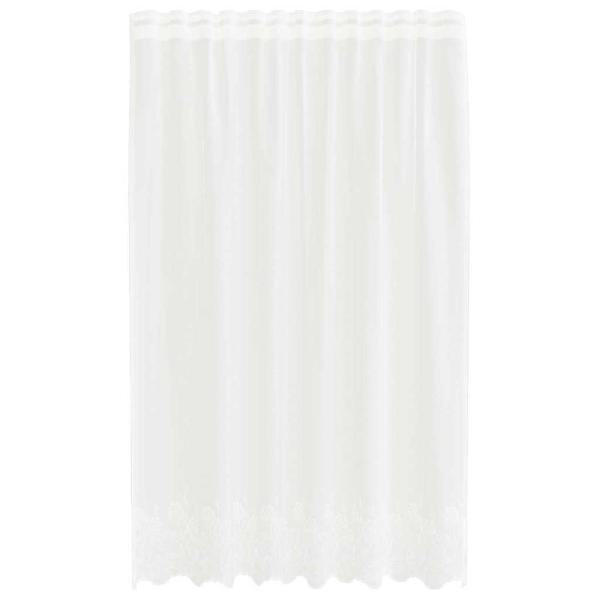 Spitzenvorhang mit Vorhängen Weiß 150 x 220 cm Polyester
