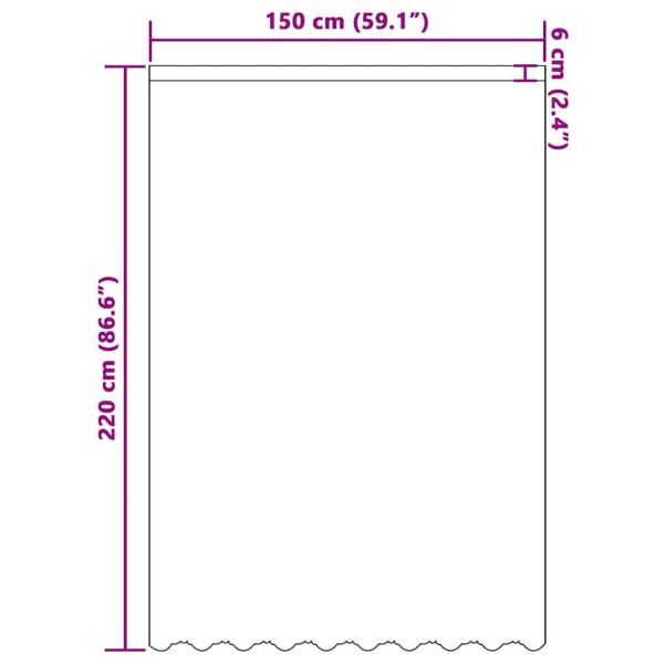 Spitzenvorhang mit Vorhängen Weiß 150 x 220 cm Polyester