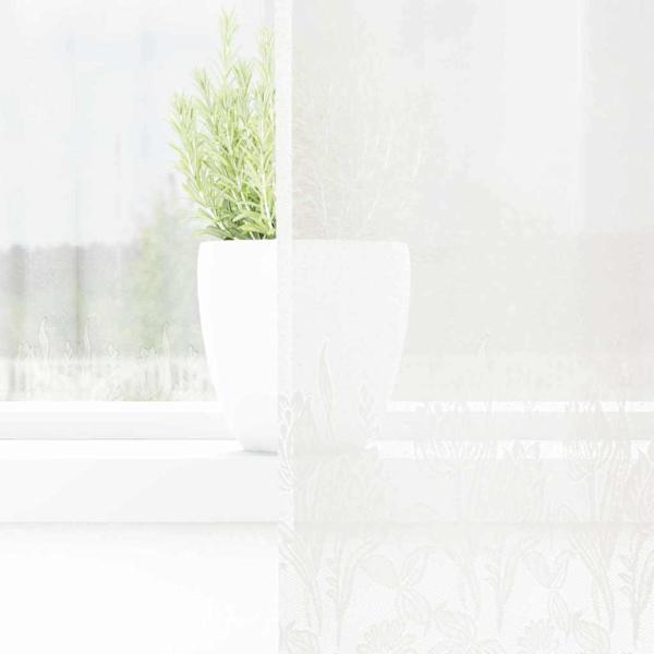 Spitzenvorhang mit Vorhängen Floral Weiß 200 x 220 cm Polyester