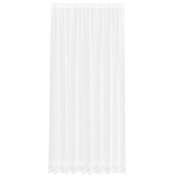 Spitzenvorhang mit Vorhängen Floral Weiß 200 x 280 cm Polyester