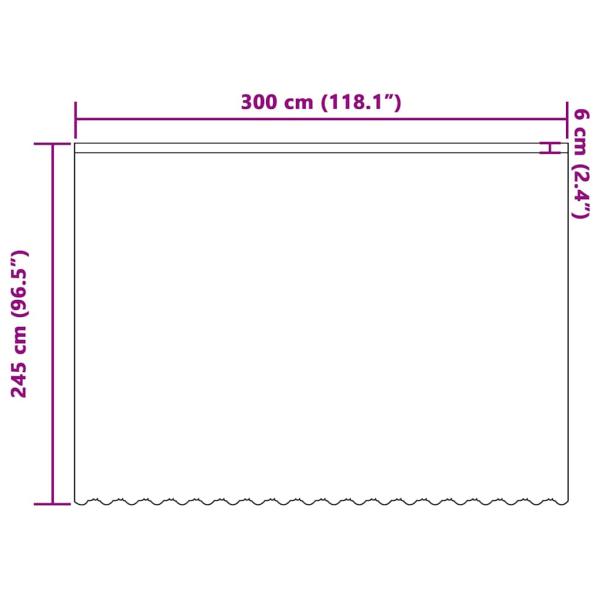 Spitzenvorhang mit Vorhängen Floral Weiß 300 x 245 cm Polyester