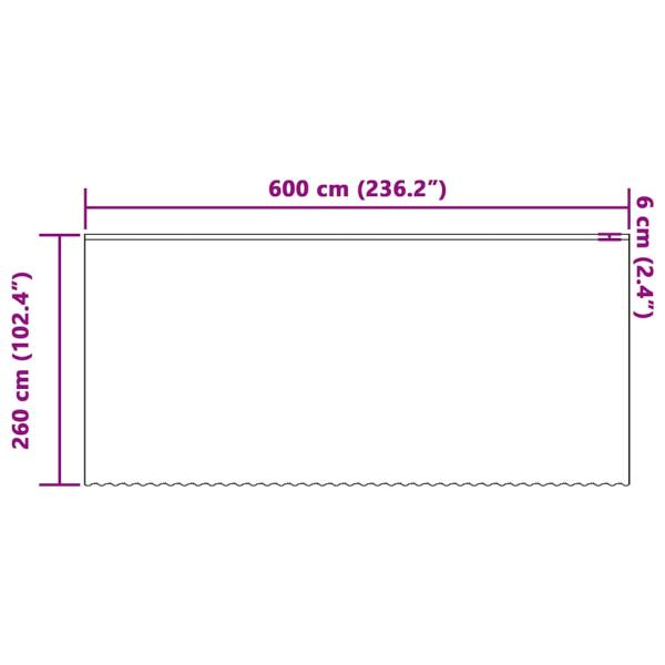 Spitzenvorhang mit Vorhängen Floral Weiß 600 x 260 cm Polyester